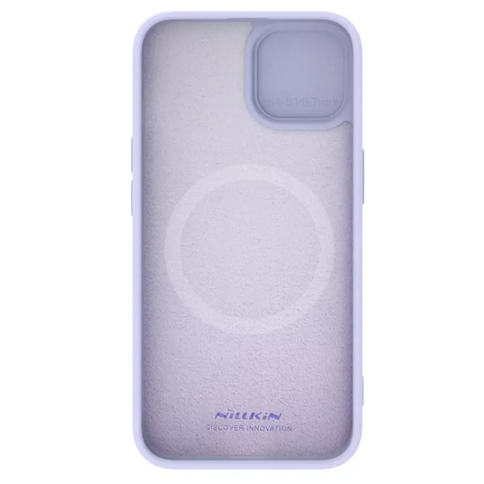 ⁨Silikonowe etui Nillkin CamShield Silky Silicone Case do iPhone 15 Plus z osłoną na aparat - fioletowe⁩ w sklepie Wasserman.eu