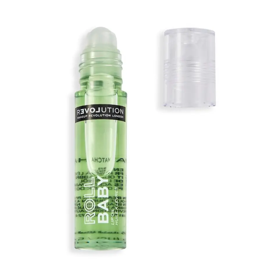 ⁨REVOLUTION Relove Roll Baby Lip Oil Matcha Barwiący olejek do ust 5 ml⁩ w sklepie Wasserman.eu