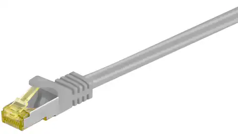 ⁨Kabel krosowy patchcord S/FTP (PiMF) kat.6A LSZH szary 1,5m 91594⁩ w sklepie Wasserman.eu