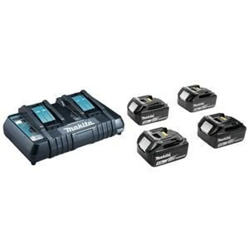 ⁨MAKITA POWER SUPPLY KIT 18V (BL1850Bx4+DC18RD) MAKPAC⁩ at Wasserman.eu