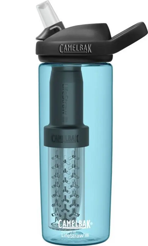 ⁨Bottle with filter CamelBak eddy+ 600ml, filtered by LifeStraw, True Blue⁩ at Wasserman.eu