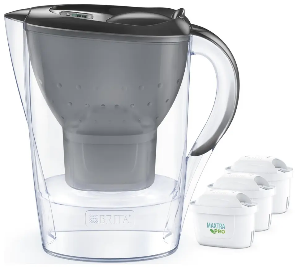 ⁨Dzbanek filtrujący Brita Marella+3 Maxtra Pro PP (grafitowy ; 2,4l)⁩ w sklepie Wasserman.eu