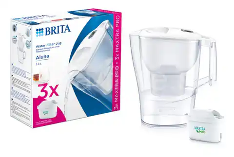 ⁨Dzbanek filtrujący Brita Aluna+1 Maxtra Pro PP (biały ; 2,4l)⁩ w sklepie Wasserman.eu