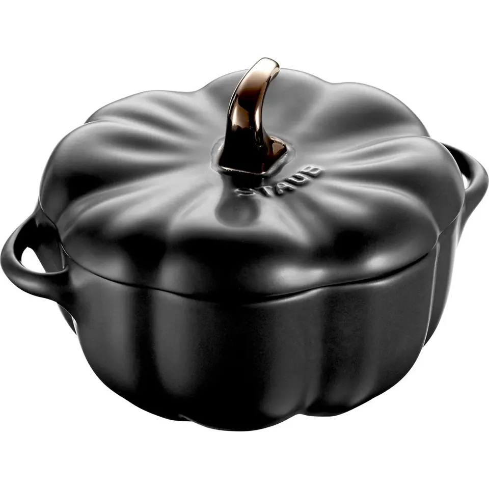 ⁨Mini garnek ZWILLING STAUB 40508-549-0 Mini Cocotte Pumpkin okrągły dynia - czarny 700ml⁩ w sklepie Wasserman.eu