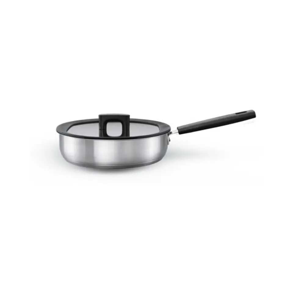 ⁨FISKARS FRYING PAN 26cm / 2,8L WITH LID HARD FACE STEEL CHEF⁩ at Wasserman.eu