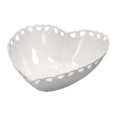 ⁨Embellished bowl Valentino heart - White, 20 cm⁩ at Wasserman.eu
