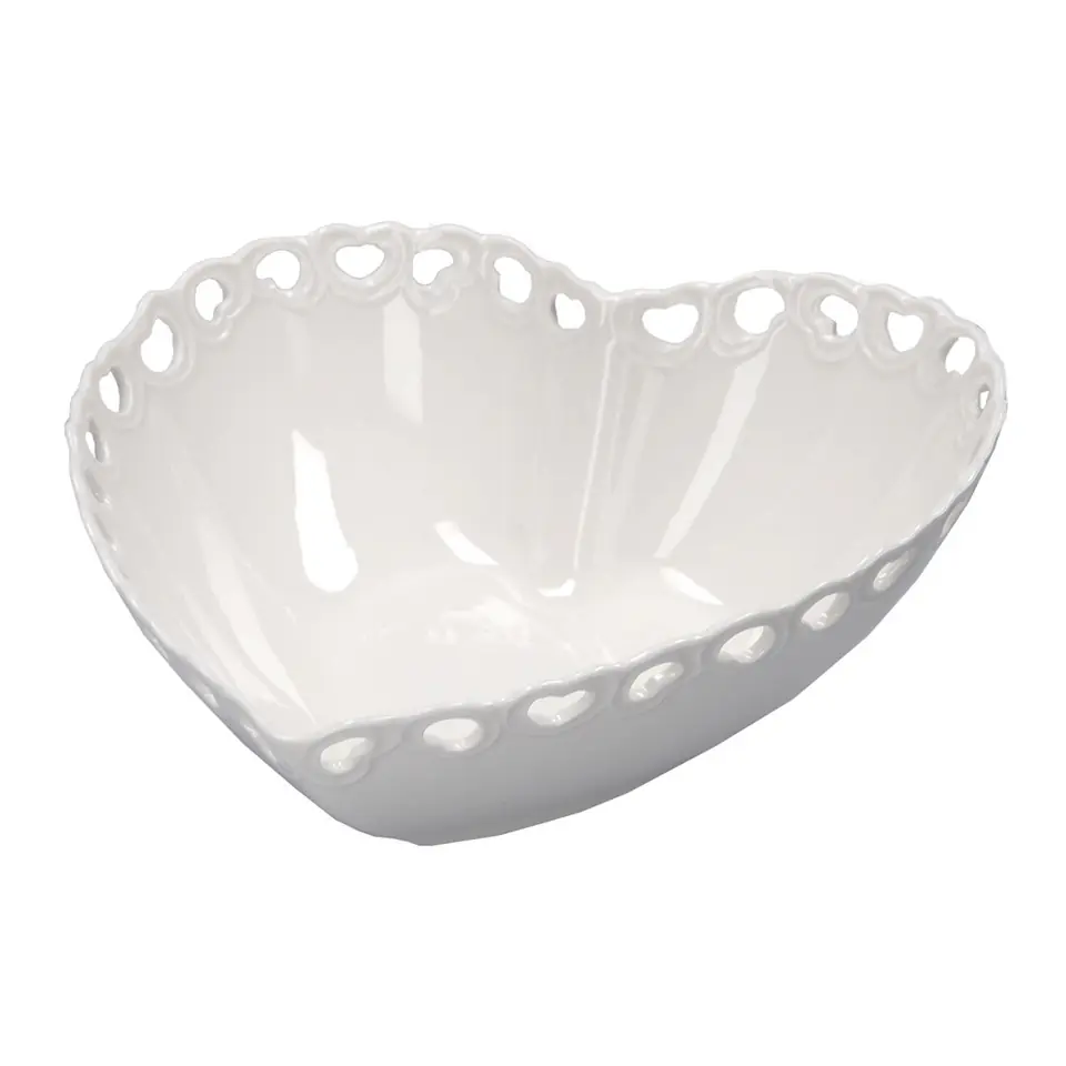 ⁨Embellished bowl Valentino heart - White, 20 cm⁩ at Wasserman.eu