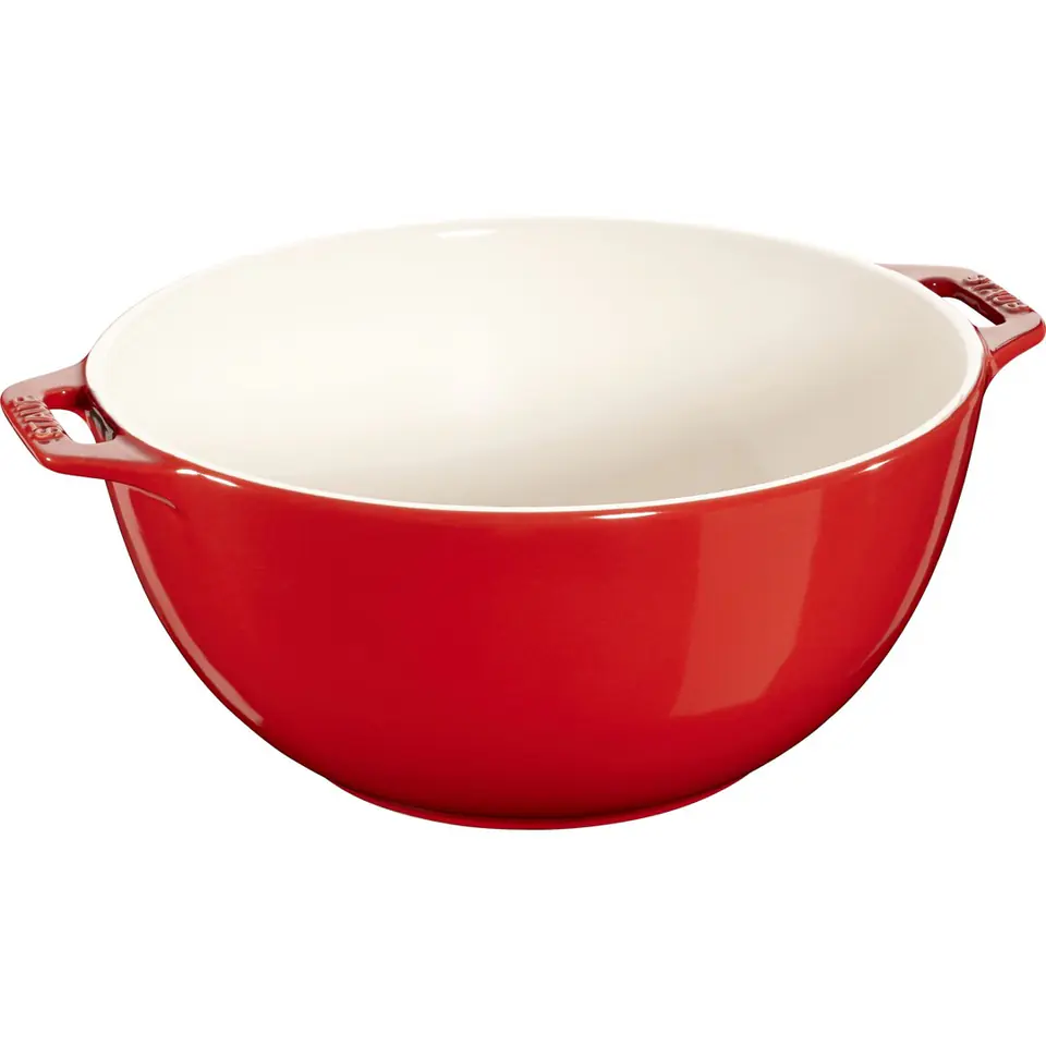 ⁨Staub Bowl with Two Handles - 25 cm, Red⁩ at Wasserman.eu