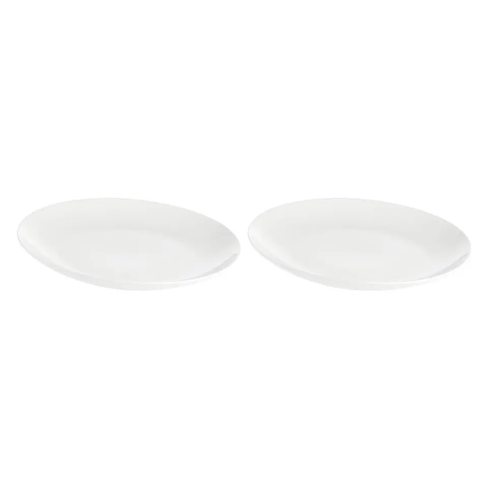 ⁨Set of 2 Essenziale Round Platters - White, 30 cm⁩ at Wasserman.eu