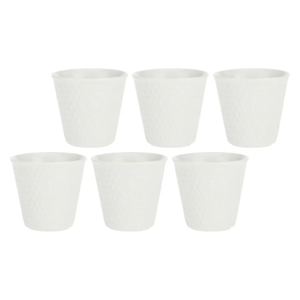 Set of 6 Aperegina Mugs - White, 75 ml at Wasserman.eu