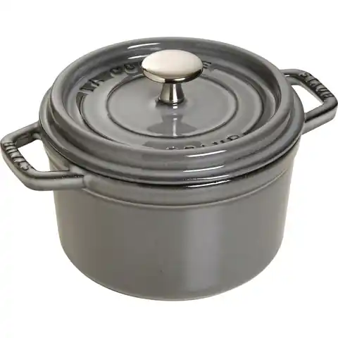 ⁨Staub Round Cast Iron Pot - 1.2 ltr, Graphite⁩ at Wasserman.eu