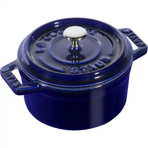 ⁨Mini garnek żeliwny okrągły Staub - 250 ml, Niebieski⁩ w sklepie Wasserman.eu