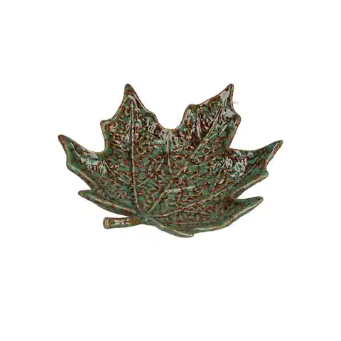 ⁨Set of 2 Sfogliami maple leaf platters - Green, 15 cm⁩ at Wasserman.eu
