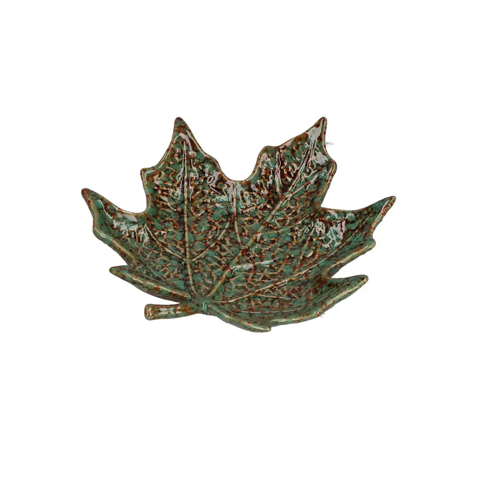 Set of 2 Sfogliami maple leaf platters - Green, 15 cm at Wasserman.eu