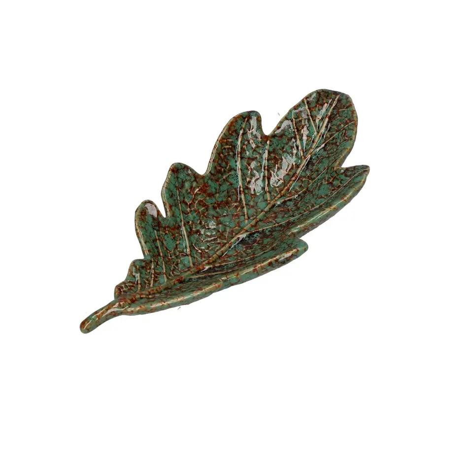 ⁨Set of 2 Sfogliami oak leaf platters - Green, 20 cm⁩ at Wasserman.eu