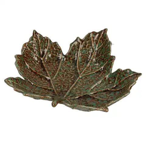 ⁨Zestaw 2 pater w kształcie liścia platana Sfogliami - Zielony, 19.5 cm⁩ w sklepie Wasserman.eu