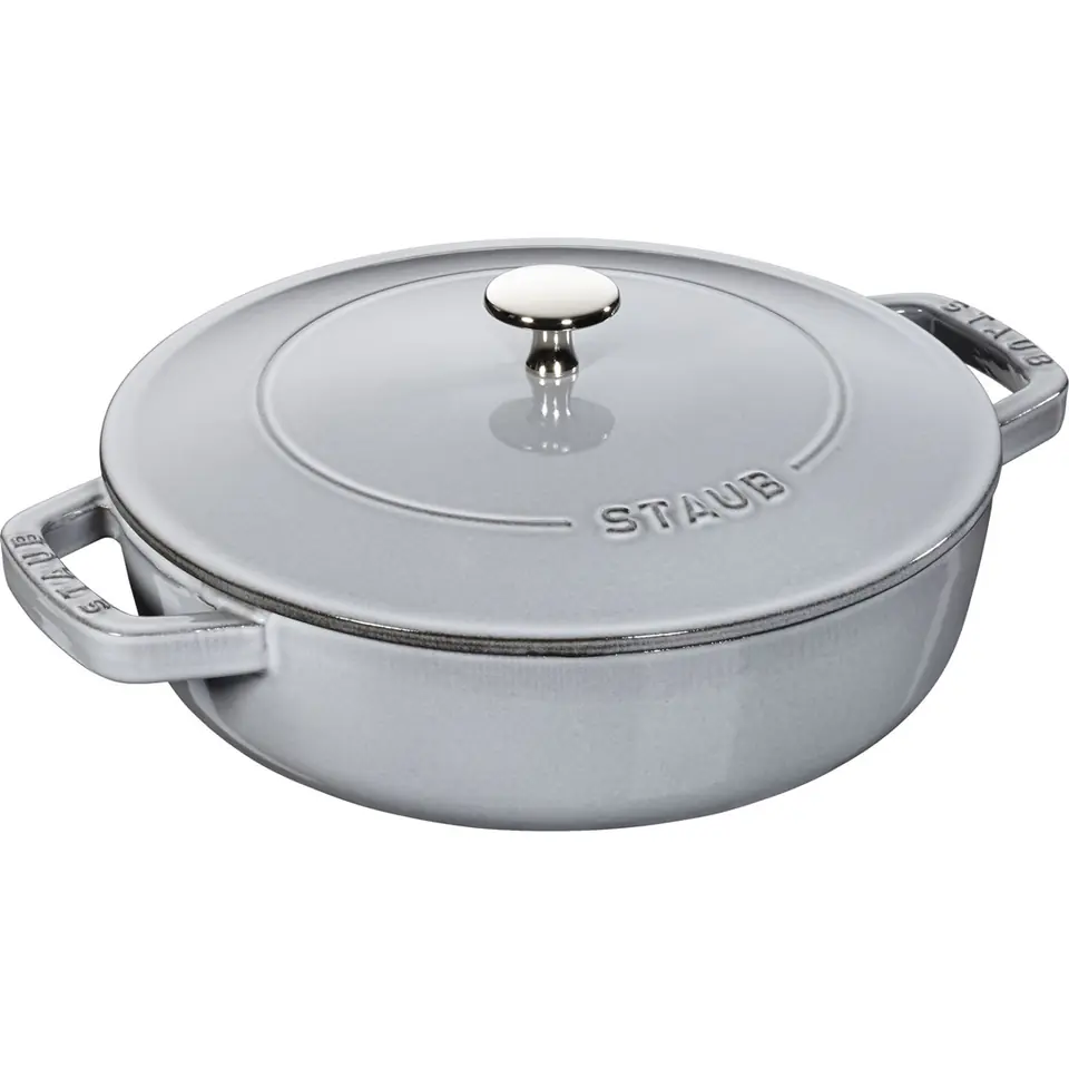 Staub deep braising pan with lid - 24 cm, Graphite at Wasserman.eu