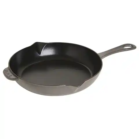 ⁨Staub Cast Iron Frying Pan with Metal Handle - 26 cm, Graphite⁩ at Wasserman.eu