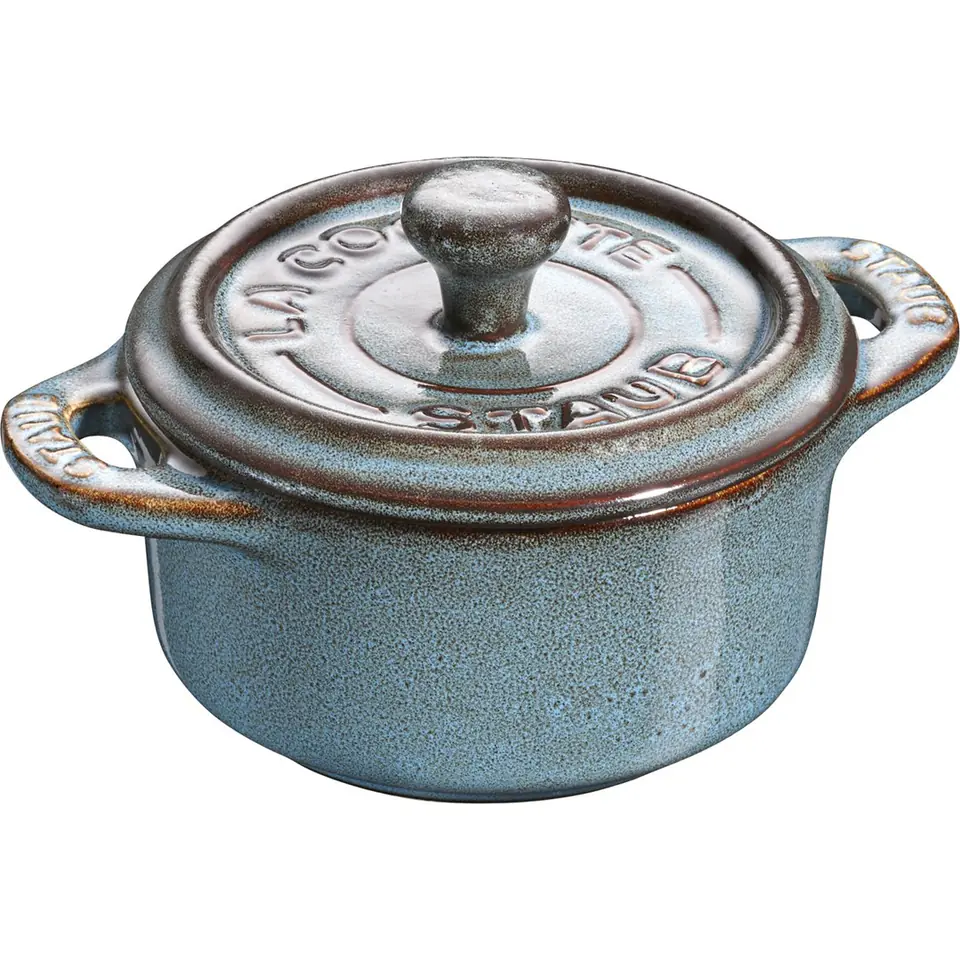 ⁨Staub Mini Cocotte Round - 200ml, Antique Turquoise⁩ at Wasserman.eu