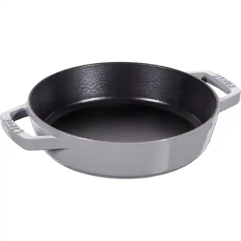 ⁨Staub Cast Iron Frying Pan with Two Handles - 20 cm, Graphite⁩ at Wasserman.eu