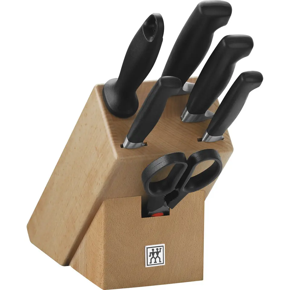 ⁨Set of 4 knives in a Zwilling Four Star block⁩ at Wasserman.eu