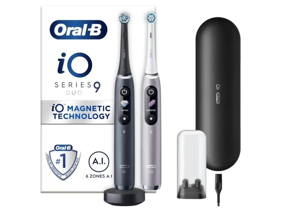 Oral-B iO Series 9 Black and Rose brush set at Wasserman.eu