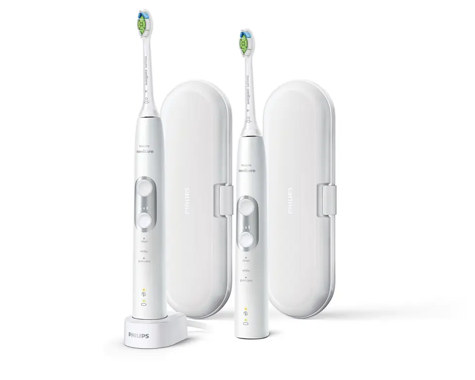 ⁨Philips Sonicare HX6877/34 electric toothbrush Adult Sonic toothbrush Silver, White⁩ at Wasserman.eu