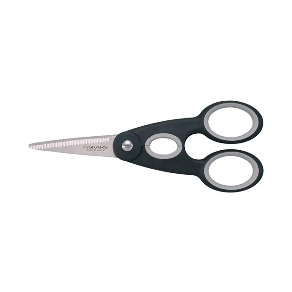 ⁨Fiskars 1003034 kitchen scissors 220 mm Grey, Stainless steel Universal⁩ at Wasserman.eu