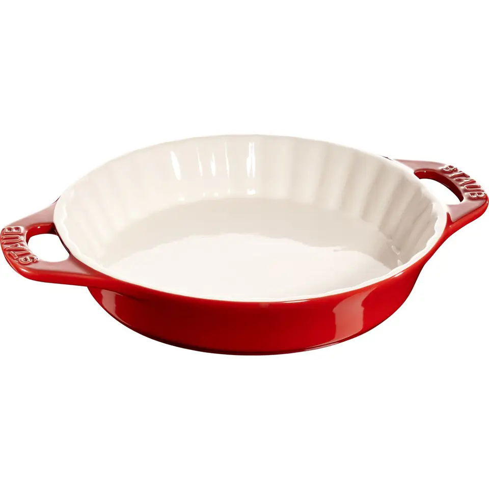 ⁨Okrągły półmisek ceramiczny do ciast Staub - 1.2 ltr, Czerwony⁩ w sklepie Wasserman.eu