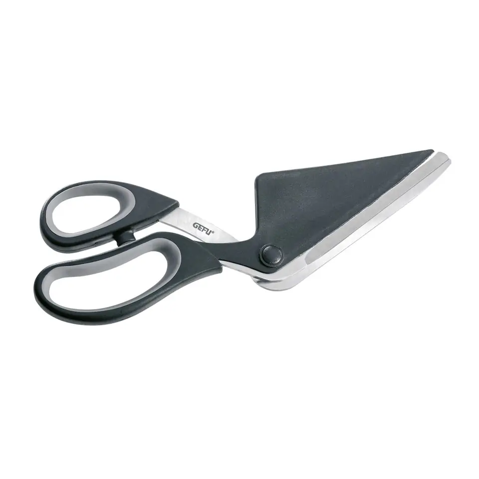 ⁨GEFU PEZZO kitchen scissors 272 mm Black, Grey Pizza⁩ at Wasserman.eu