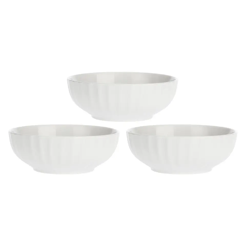 ⁨Set of 3 Pieve Salad Bowls - White, 17 cm⁩ at Wasserman.eu