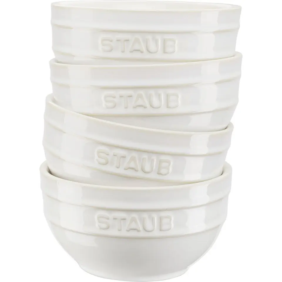 ⁨Zestaw 4 misek okrągłych Staub - 14 cm, Kość słoniowa⁩ w sklepie Wasserman.eu