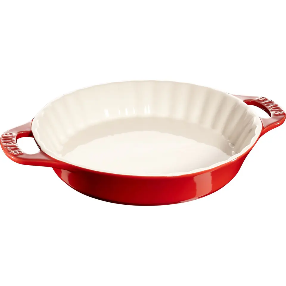 ⁨Staub Round Ceramic Cake Platter - 2 ltr, Red⁩ at Wasserman.eu