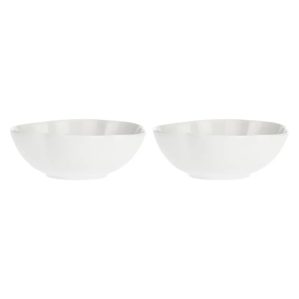 ⁨Set of 2 Large Round Bowls Villadeifiori - White, 23 cm⁩ at Wasserman.eu