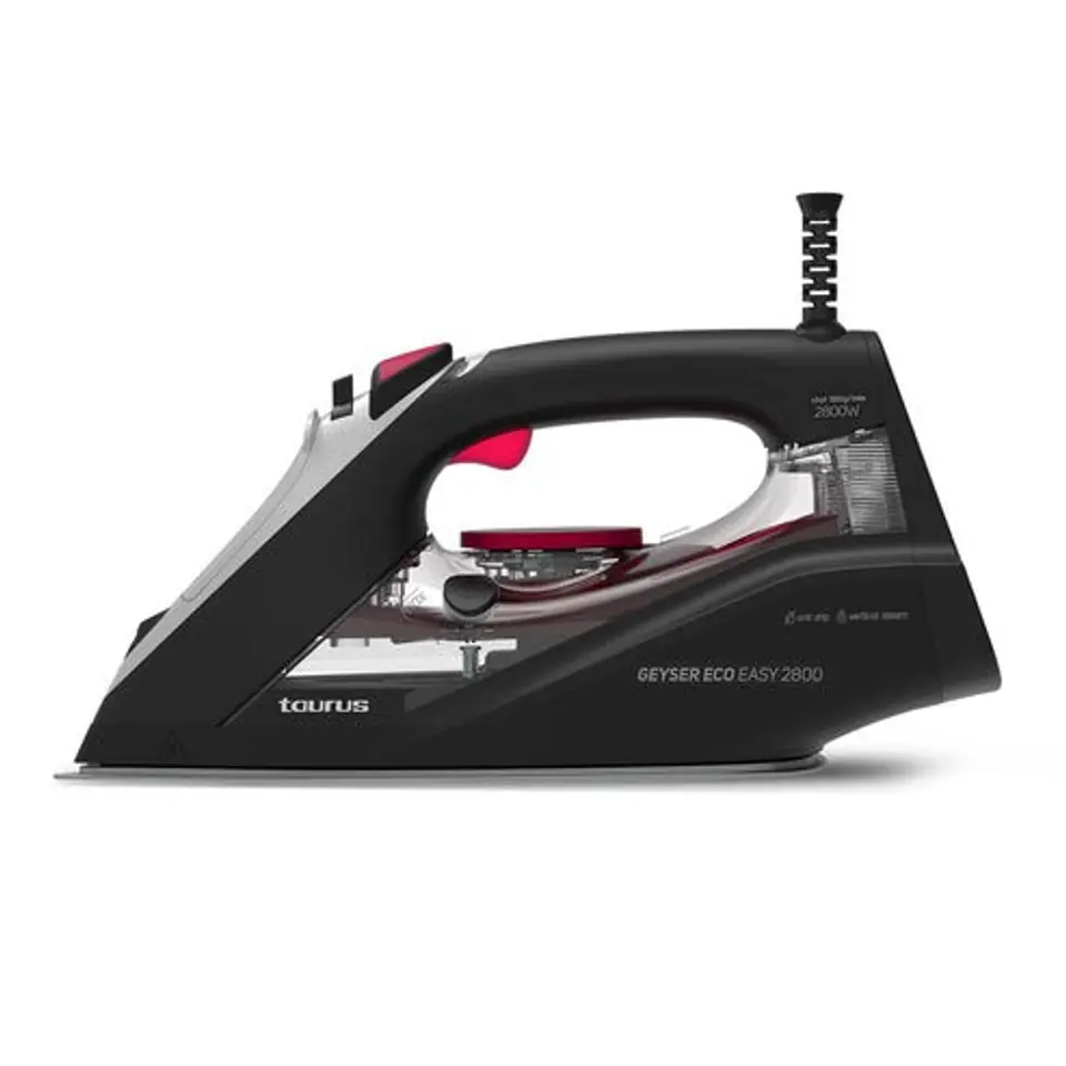 ⁨Taurus Geyser Eco Easy 2800 Dry & Steam iron Ceramic soleplate 2800 W Black⁩ at Wasserman.eu