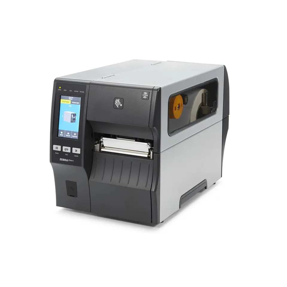 ⁨TT Printer ZT411; 4", 600 dpi, Euro and UK cord, Serial, USB, 10/100 Ethernet, Bluetooth 4.1/MFi, USB Host, Peel w/ Full Rewind, EZPL⁩ w sklepie Wasserman.eu