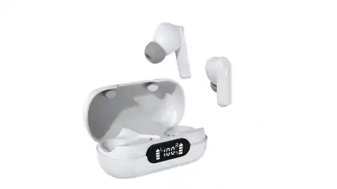 ⁨Słuchawki douszne BT TWS Denver TWE-40 białe⁩ w sklepie Wasserman.eu