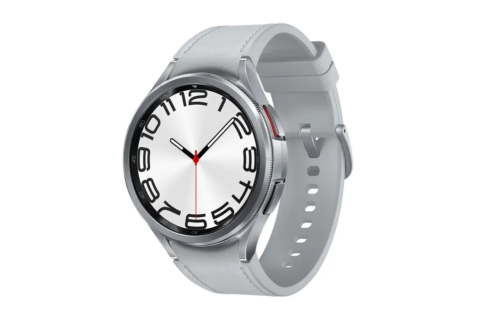 ⁨Samsung Galaxy Watch6 Classic Watch6 Classic 3.81 cm (1.5") OLED 47 mm Digital 480 x 480 pixels Touchscreen Silver Wi-Fi GPS (satellite)⁩ at Wasserman.eu