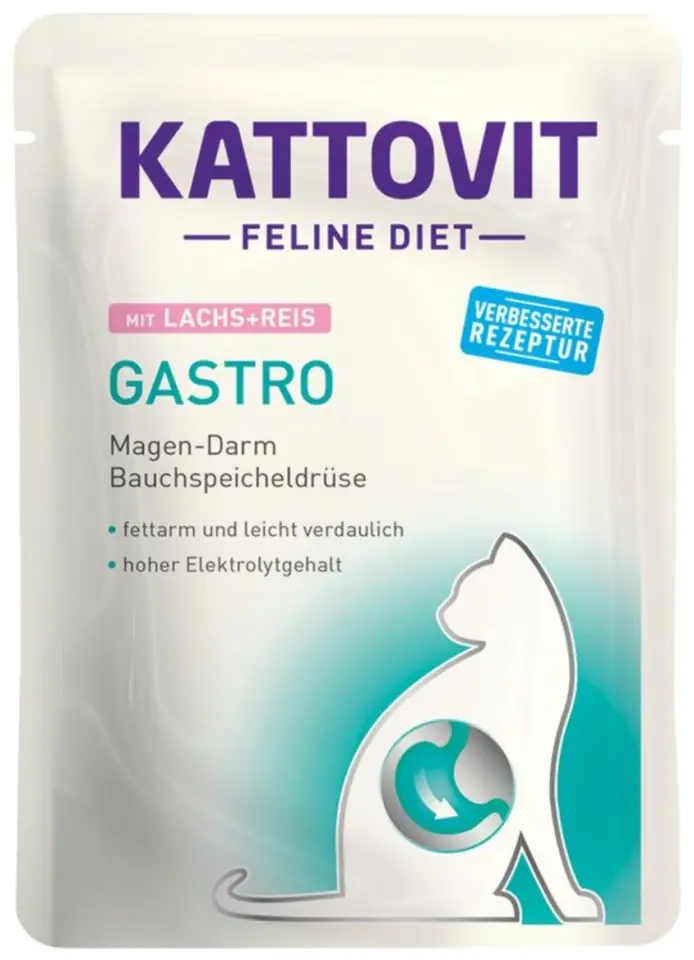 ⁨KATTOVIT GASTRO Łosoś z ryżem 85g dla kota⁩ w sklepie Wasserman.eu