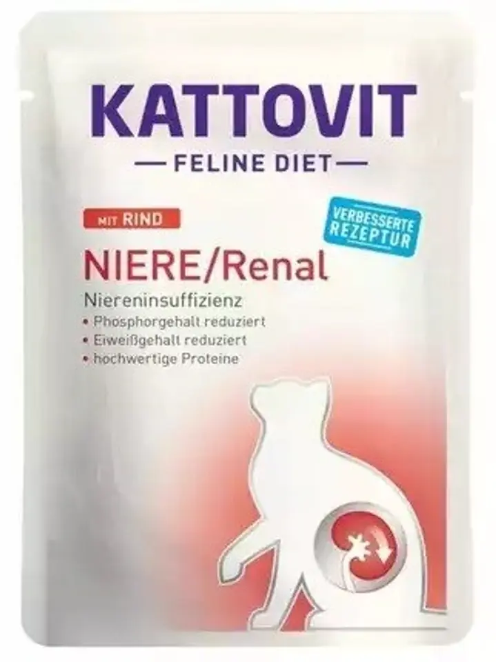 ⁨KATTOVIT Feline Diet Niere/Renal Beef - wet cat food - 85g⁩ at Wasserman.eu