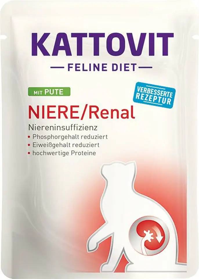 ⁨KATTOVIT Feline Diet Niere/Renal Turkey - wet cat food - 85g⁩ at Wasserman.eu