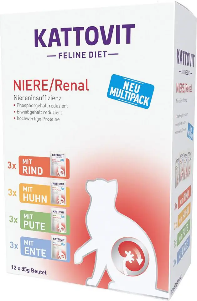 ⁨KATTOVIT Feline Diet Niere/Renal - wet cat food - 12 x 85g⁩ at Wasserman.eu