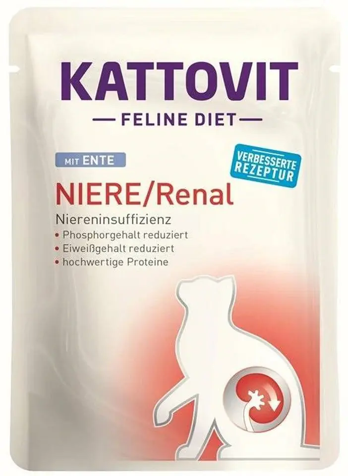 ⁨KATTOVIT Feline Diet Niere/Renal Duck - wet cat food - 85g⁩ at Wasserman.eu