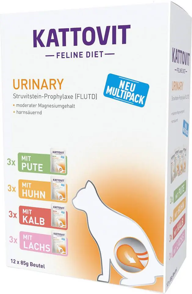 ⁨KATTOVIT URINARY Zestaw na układ moczowy 12x85g dla kota⁩ w sklepie Wasserman.eu