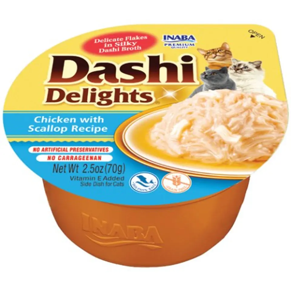 ⁨INABA DASHI DELIGHTS Kurczak Przegrzebki 70g bulion dla kota⁩ w sklepie Wasserman.eu