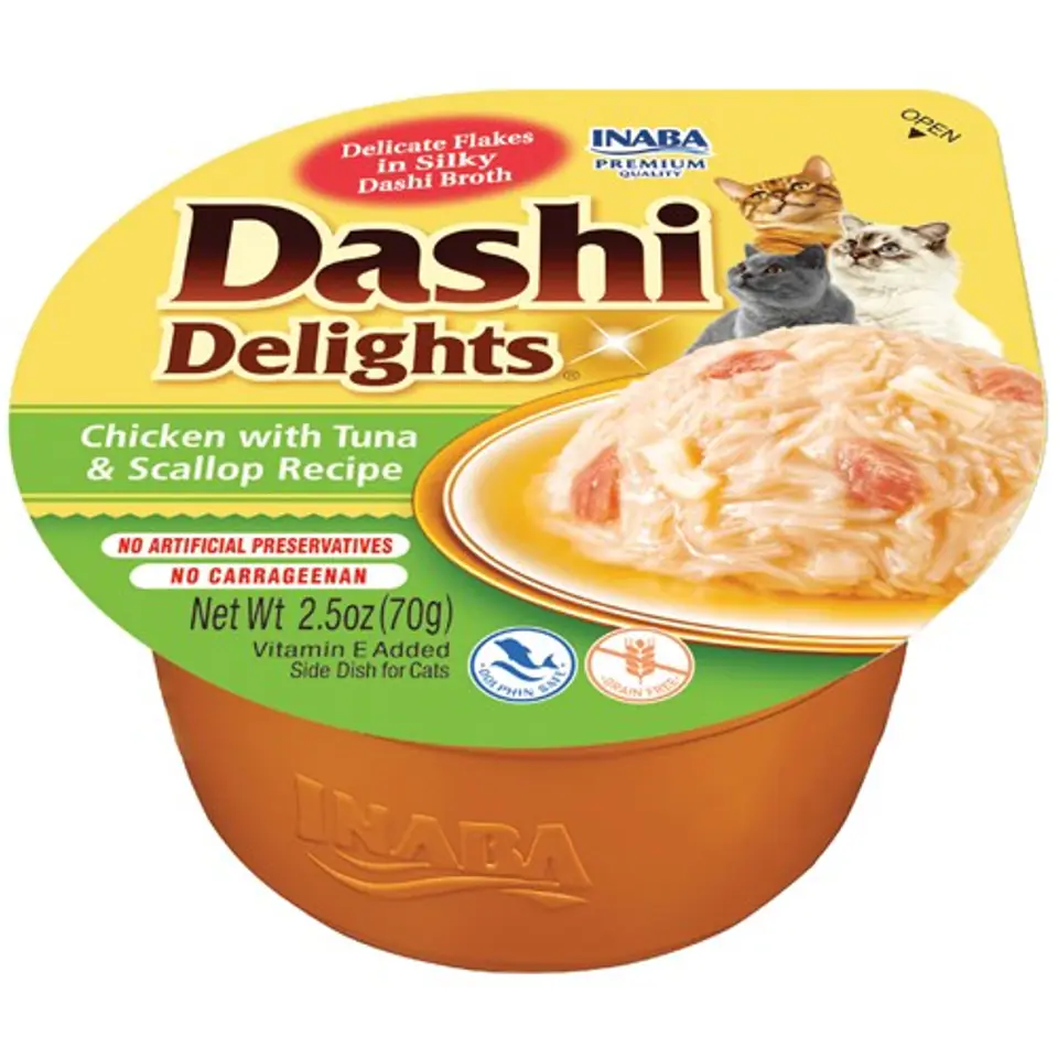 ⁨INABA DASHI DELIGHTS Kurczak Tuńczyk & Przegrzebki 70g bulion dla kota⁩ w sklepie Wasserman.eu