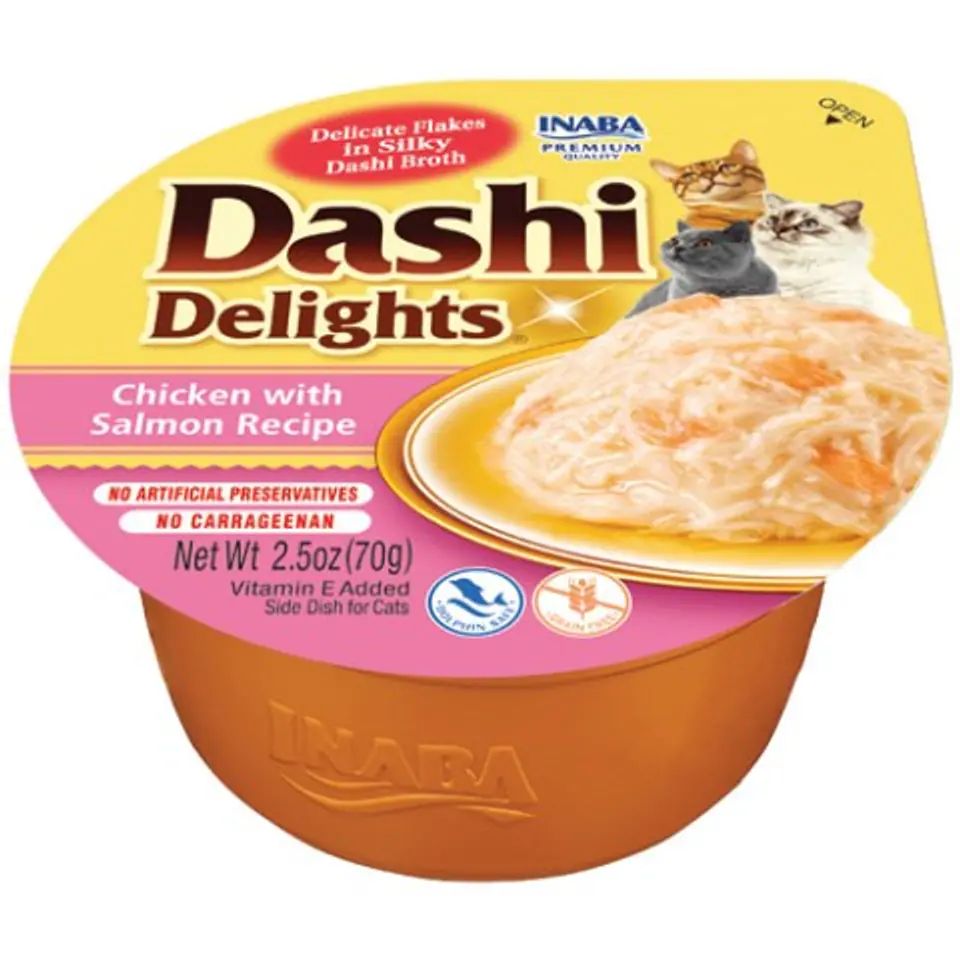 ⁨INABA Dashi Delights Chicken with salmon in broth - cat treats - 70g⁩ at Wasserman.eu