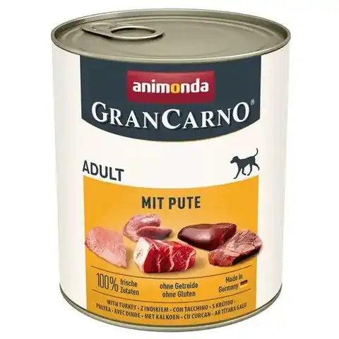 ⁨ANIMONDA GranCarno Adult with turkey  - wet dog food - 800g⁩ at Wasserman.eu