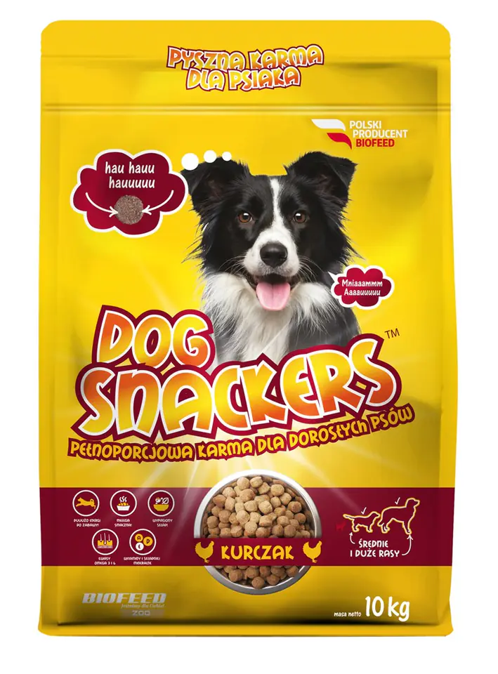 ⁨BIOFEED DOG SNACKERS ADULT KURCZAK 10KG⁩ w sklepie Wasserman.eu