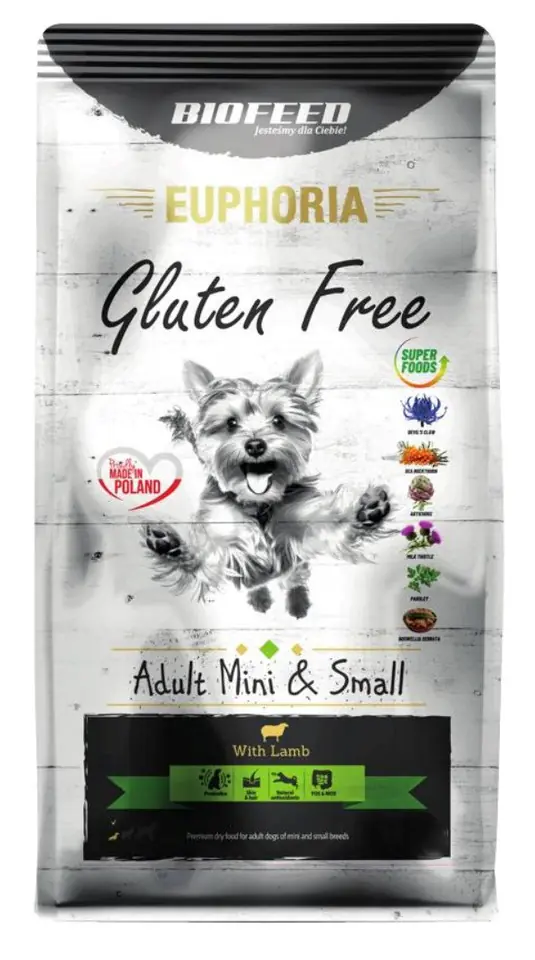 ⁨BIOFEED Euphoria Gluten Free Adult mini & small Lamb - dry dog food - 12kg⁩ at Wasserman.eu